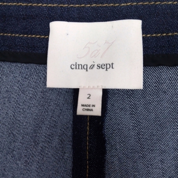 Cinq a Sept  Eva-Marie Embroided Jean Size 2 Retail  $395 - Picture 10 of 11